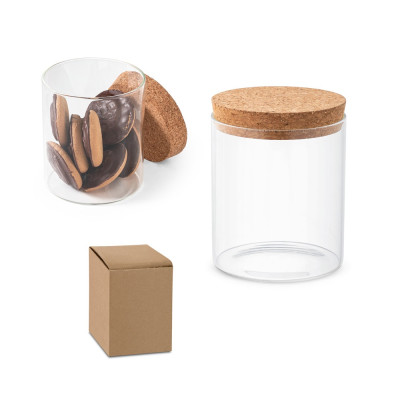 SPICE 700. Borosilicate glass canister with bamboo lid 700 mL