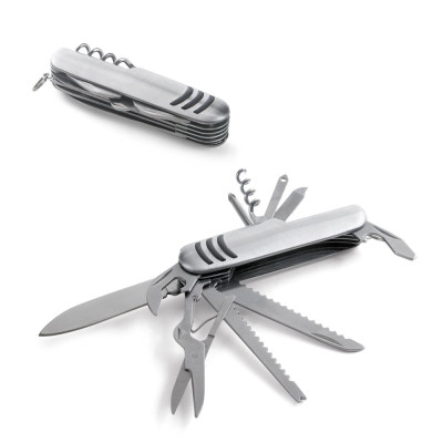 KAPRUN. Multi-function pocket knife made of stainless steel and metal