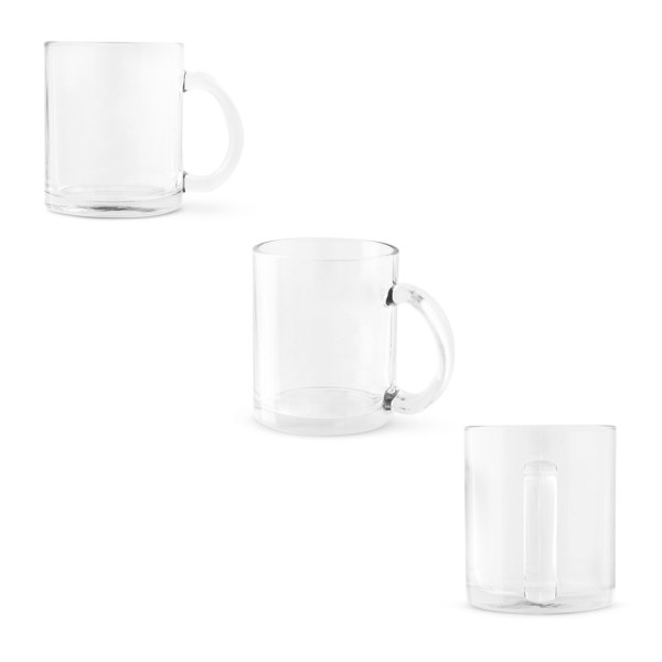 CARMO. Glass mug suitable for sublimation 350 mL