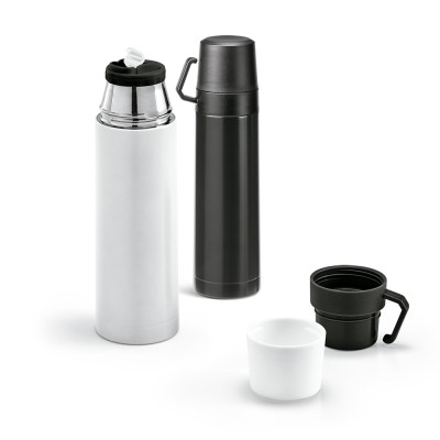 SAFE. Stainless steel and PP thermos 490 mL