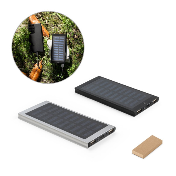 CLERK. 100% Recycled aluminium portable battery 8'000 mAh