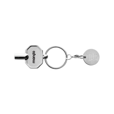 RCS recycled zinc alloy radiator key keychain with coin