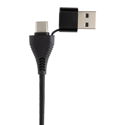 Link RCS perdirbto plastiko ir bambuko dvigubos įvesties USB šakotuvas