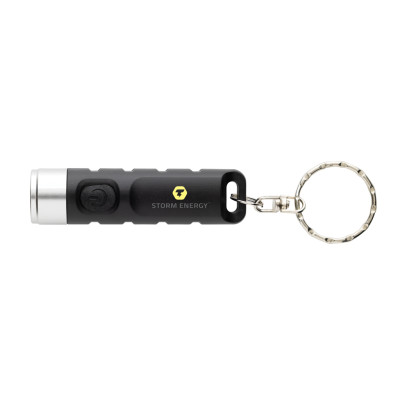 Globix RCS recycled plastic USB re-chargeable keychain torch