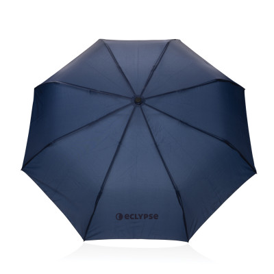 Kaycey 21" AWARE™ RPET Acacia wood mini auto open umbrella