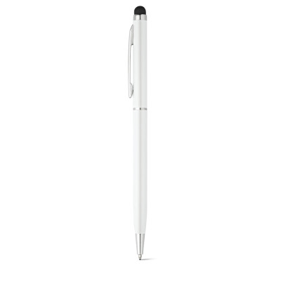 ZOE BK. Ball pen with touch tip in aluminium