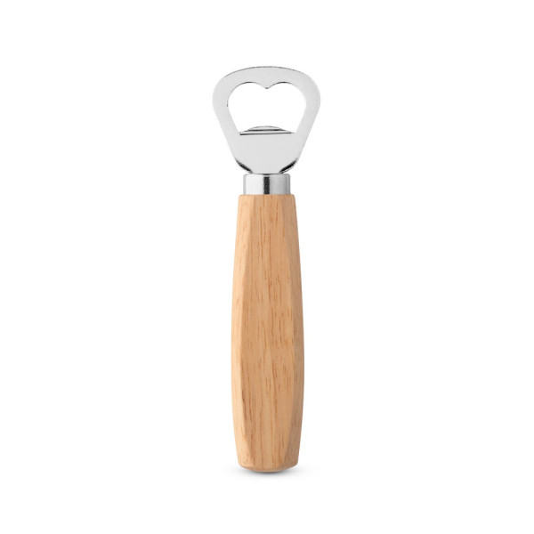 HOLZ. Bottle opener in metal and wood