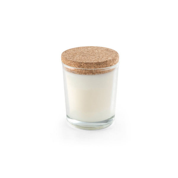 ZEN 80. Aromatic candle in a glass holder with a cork lid 80 g