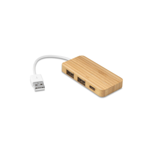 MOSER bambukinis 2 USB šakotuvas