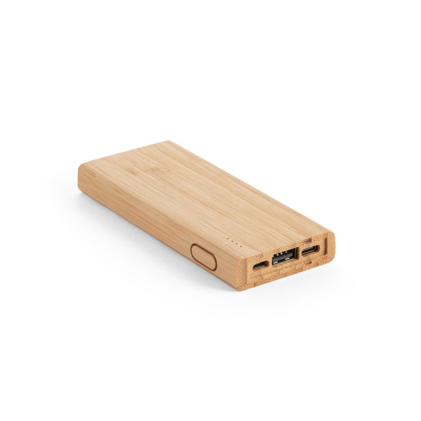 KOHN. 5.000 mAh capacity portable bamboo battery