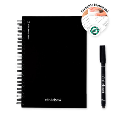 STARTER KIT INFINITEBOOK A5. Set includes an A5 "Infinitebook", cleaning kit, marker and marker holder