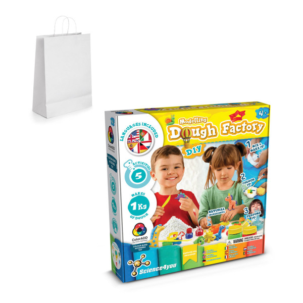 Modeling Dough Factory Kit III. Educational game supplied with a kraft paper gift bag (100 g/m²)