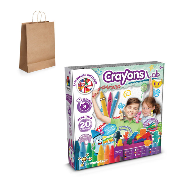 Crayon Factory Kit IV. Educational game supplied with a kraft paper gift bag (115 g/m²)