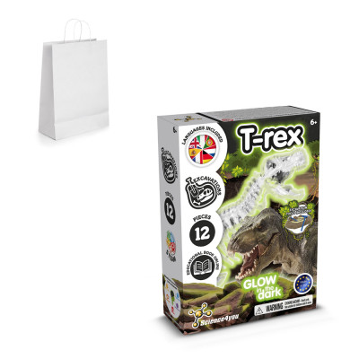 Mokomasis žaidimas „T-Rex fosilijų kasimo rinkinys“, su kraft maišeliu (90 g/m²)