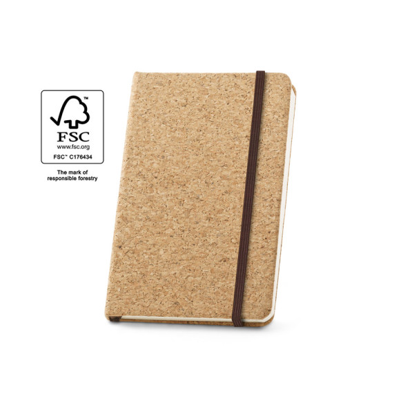 HAWKINS. Pocket cork notebook with plain pages