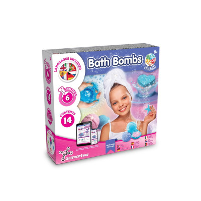 Bath Bombs Kit III. Educational toy supplied with a kraft paper gift bag (115 g/m²)