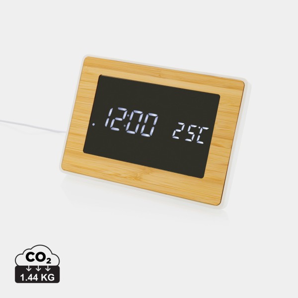 Utah RCS recycled plastic and bamboo LED clock