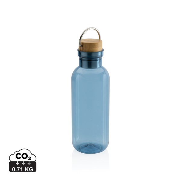 RCS RPET bottle with bamboo lid and handle