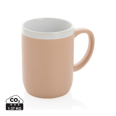 Ceramic mug with white rim 300ml