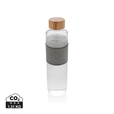 Impact borosilicate glass bottle with bamboo lid