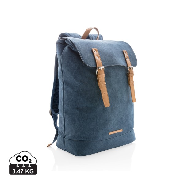 Canvas laptop backpack PVC free