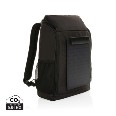 Pedro AWARE™ RPET deluxe backpack with 5W solar panel