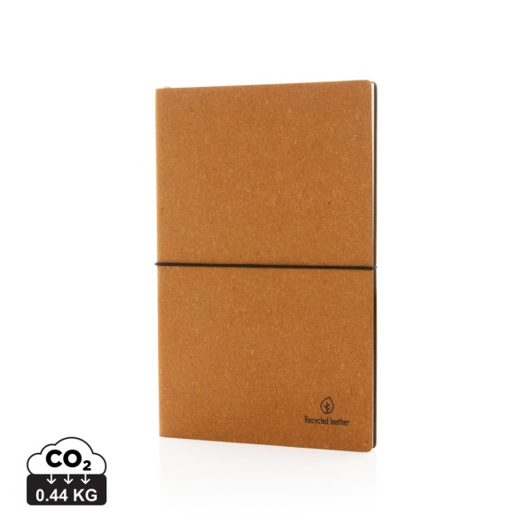 A5 recycled leather notebook