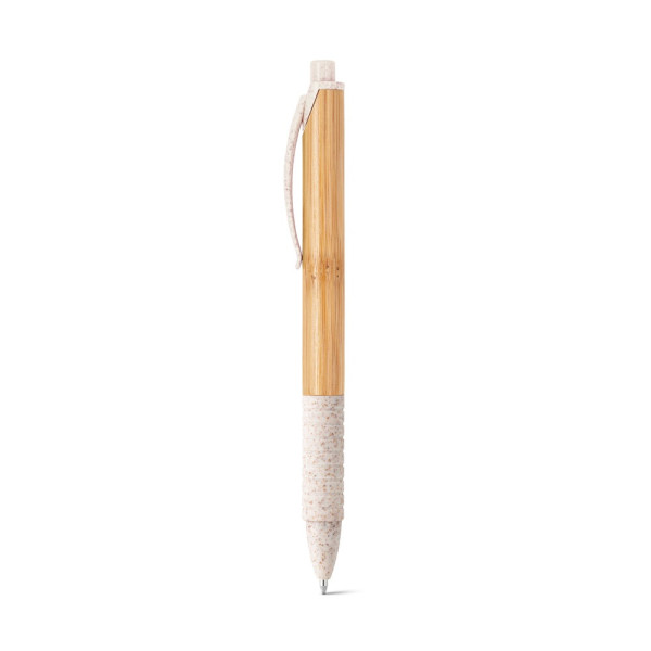 KUMA. Bamboo ball pen with non-slip clip