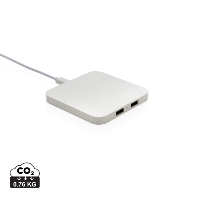 RCS perdirbto plastiko 10 W bevielis įkroviklis su USB prievadais