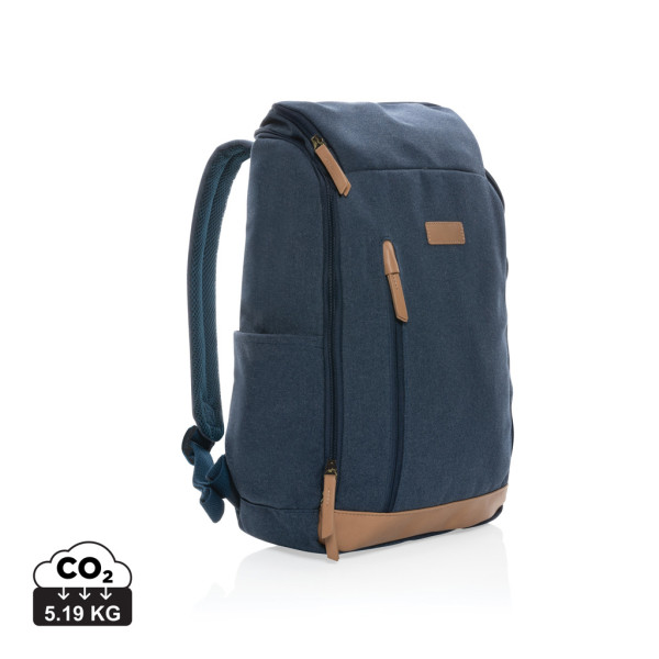 Impact AWARE™ 16 oz. recycled canvas 15" laptop backpack