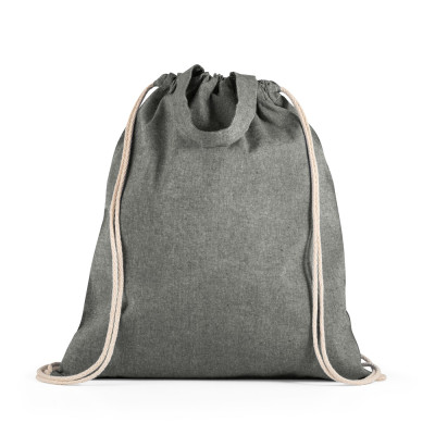 RISSANI. Drawstring backpack bag in recycled cotton (140 g/m²)